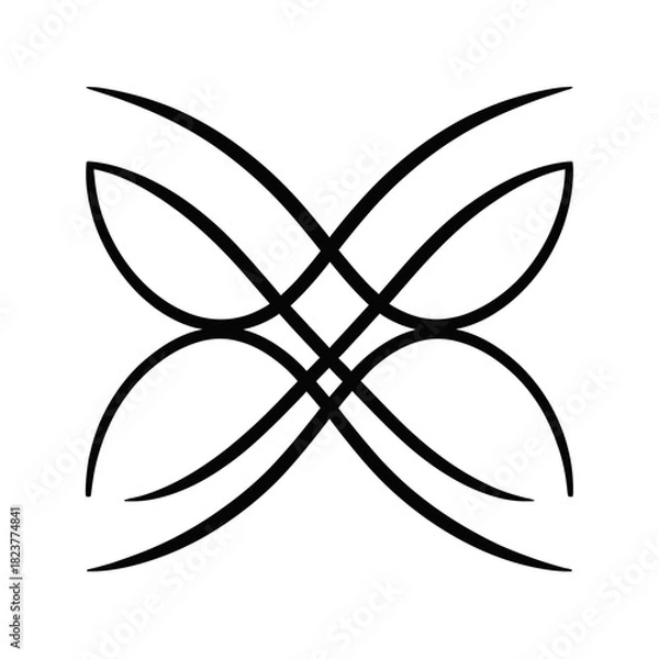 Fototapeta Sleek minimalist abstract dark gray background with a mesmerizing symmetrical black curved line pattern, featuring a subtle embossed 3D effect that creates a sophisticated and modern artistic design