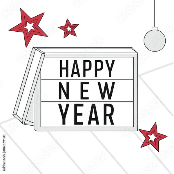 Obraz Vector file text on a clean, simple white background display