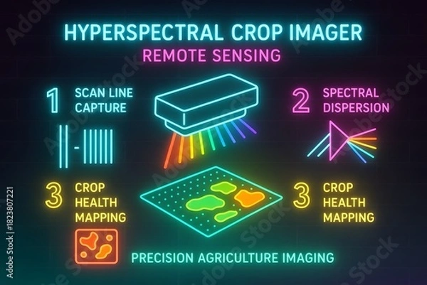 Fototapeta Precision agriculture imaging with drone and sensor data for crop health monitoring
