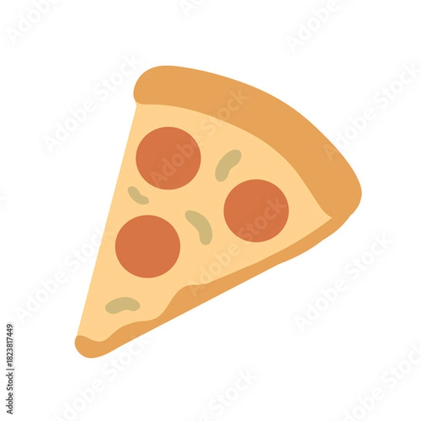 Fototapeta Pizza Slice Delight: A mouthwatering pizza slice with perfectly baked crust, rich tomato sauce, and flavorful toppings, presented in a tempting and inviting fashion.