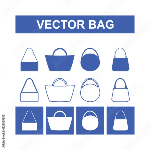 Fototapeta Modern vector bag 
