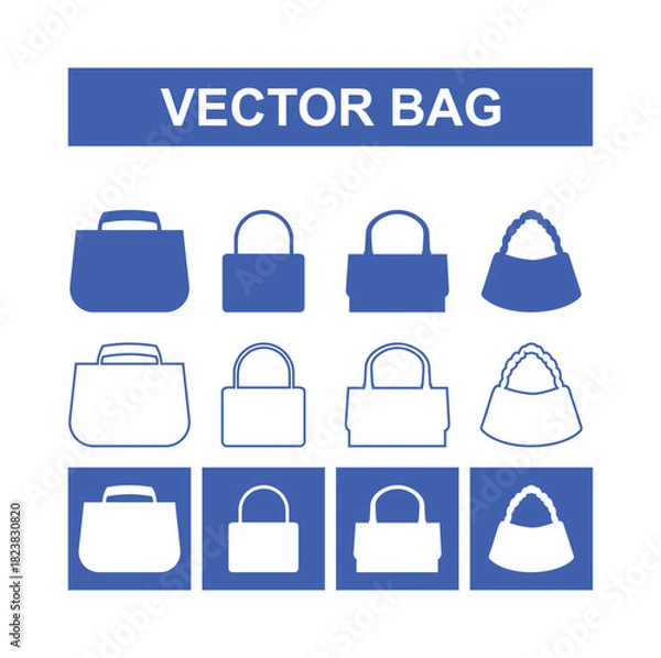 Fototapeta Modern vector bag 