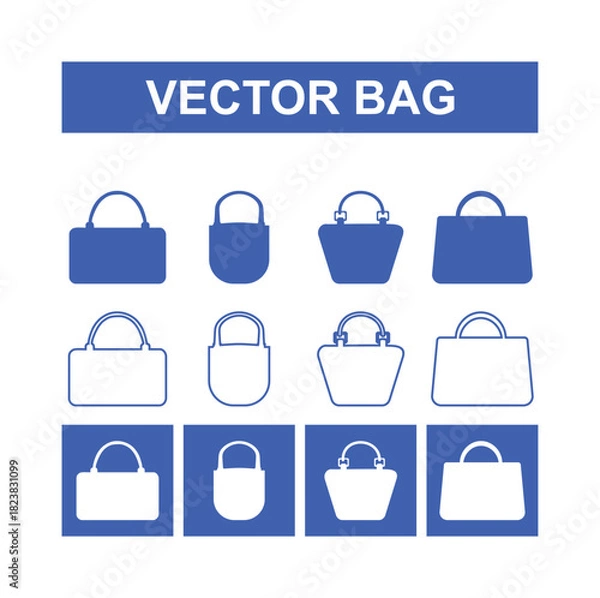 Fototapeta Modern vector bag 