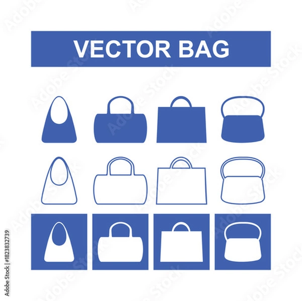 Fototapeta Modern vector bag 