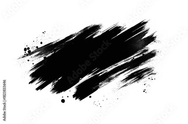 Obraz Abstract grunge black distressed texture isolated on transparent or white PNG background. Perfect for photo overlays, vintage artwork, and modern graphic design projects.