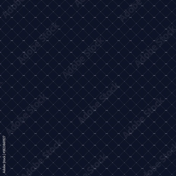 Fototapeta Dark Geometric Grid Pattern Background – Minimalist Abstract Seamless Texture for Modern Design