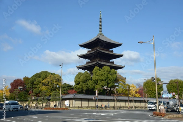 Obraz 東寺　五重塔　京都市南区九条町