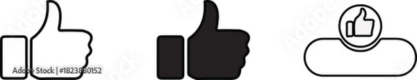 Fototapeta thumbs-up icon vector design Vector Art