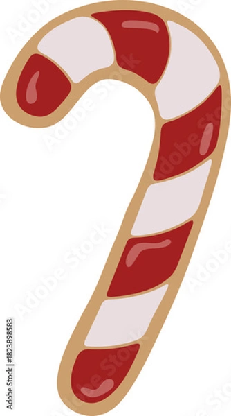 Obraz Candy Cane Cookie illustration