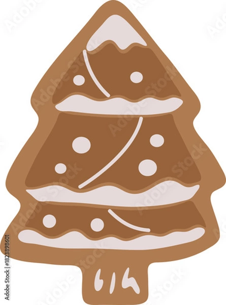Obraz Gingerbread Christmas Tree illustration