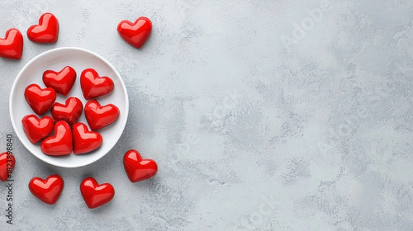 Fototapeta Heart shaped candies for a romantic meal