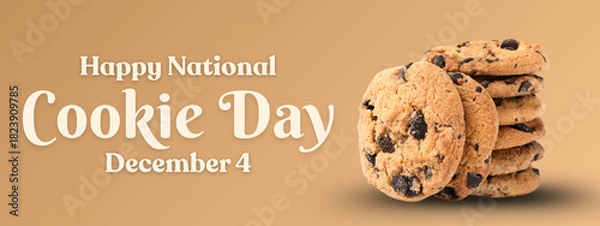 Fototapeta Enjoy the joy of National Cookie Day with tasty cookies