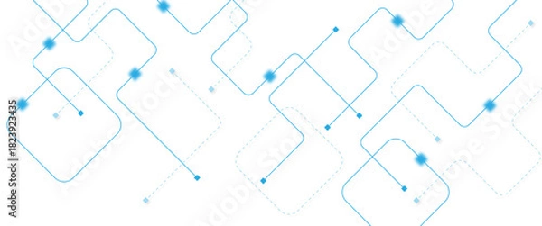 Obraz Abstract futuristic technology background. Technology background with crossed lines and dots.