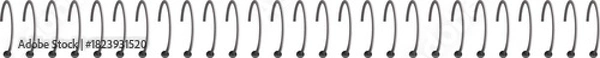 Obraz Spiral binding rings creating repeating pattern
