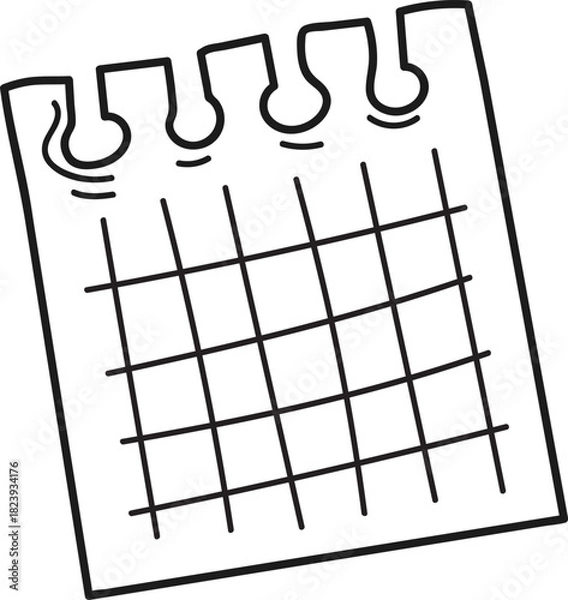 Obraz Blank notebook paper grid for planning schedule