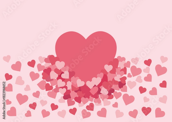 Obraz heart design creative on pink background illustration vector