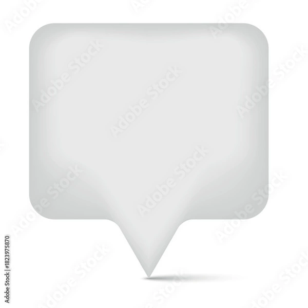 Fototapeta Rectangular and teardrop shaped map pointers. 3D realistic vector illustration