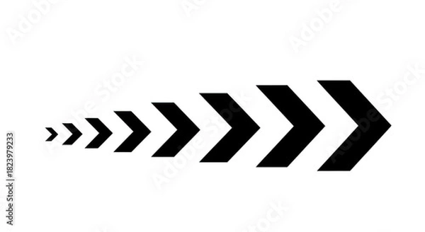 Obraz Abstract black geometric shape isolated on transparent background