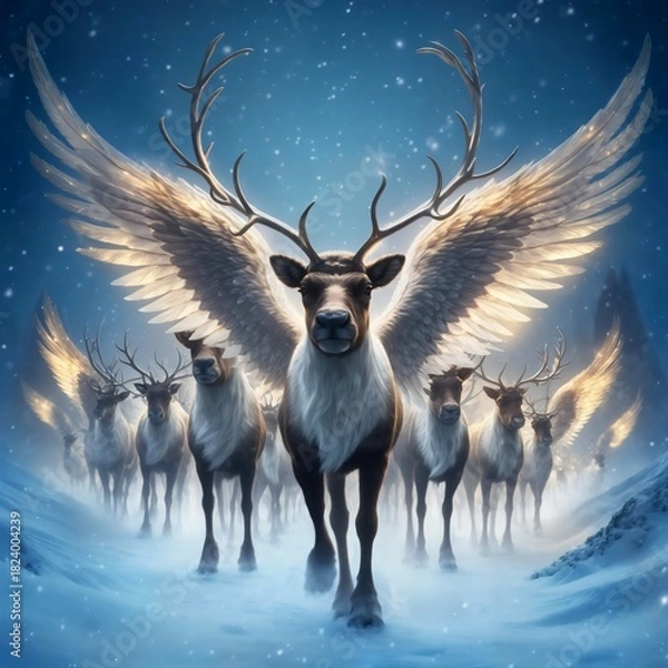 Obraz deer in the snow