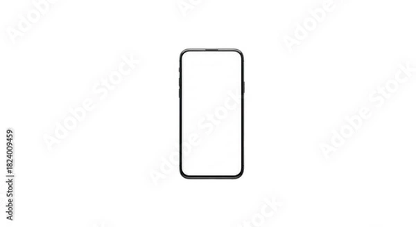Obraz Smartphone blank screen isolated on transparent background