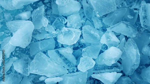 Obraz Super Slow Motion of Exploding Ice Shards , Close-up