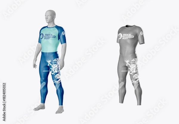 Obraz Men's Compression Suit Mockup