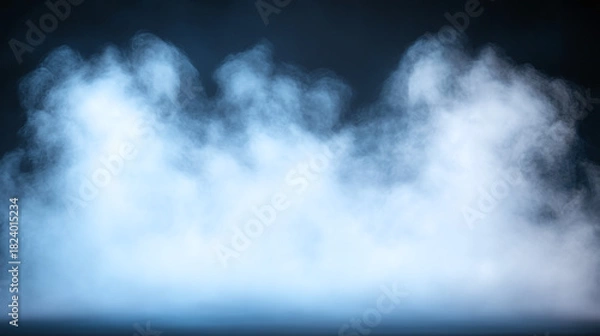 Obraz Ethereal Mist Captivating Fog Texture in Soft Blue Hues for a Dreamy Atmosphere