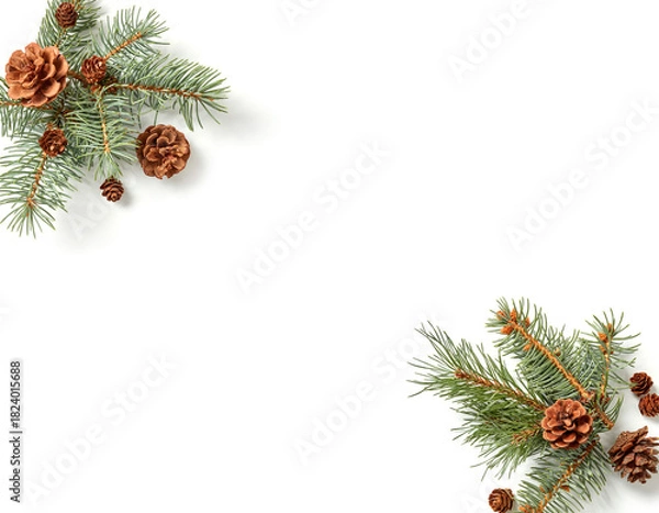 Obraz Fir branches and cones
