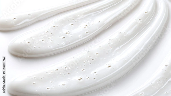 Obraz Luxurious white cosmetic cream texture with subtle particles, ideal for beauty and skincare product backgrounds, showcasing smooth consistency and moisturizing benefits