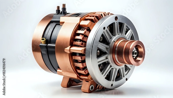 Obraz Modern electric generator with copper and metal detail