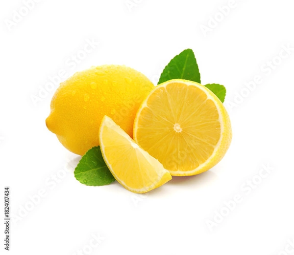 Obraz Lemon with water drops