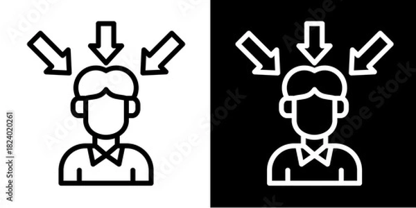 Obraz Pressure Icon Set White Style Collection
