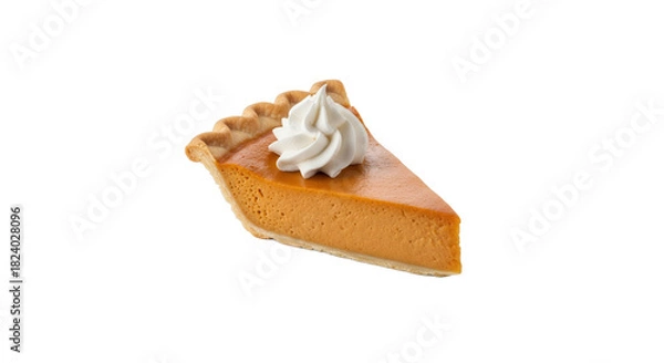 Obraz Pumpkin pie isolated on transparent background