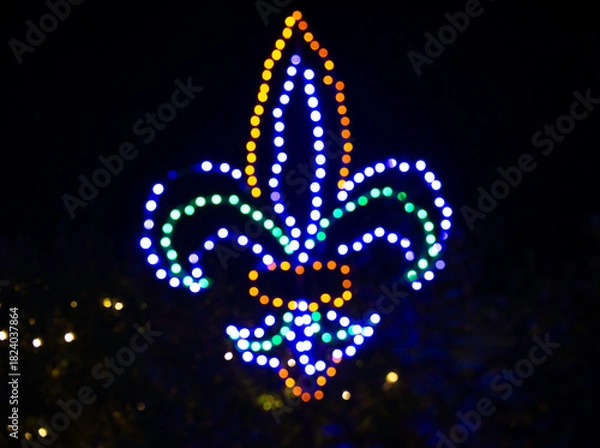 Obraz fleur de lis in lights