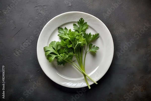 Fototapeta parsley on a plate