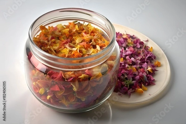 Obraz dried flowers in a glass jar