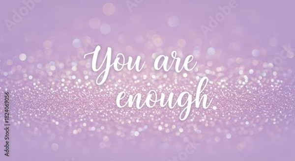 Fototapeta Sparkling lavender background inspires selfworth