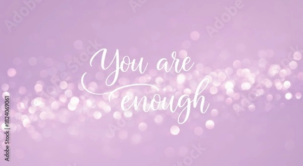Fototapeta Pastel purple message of selfacceptance
