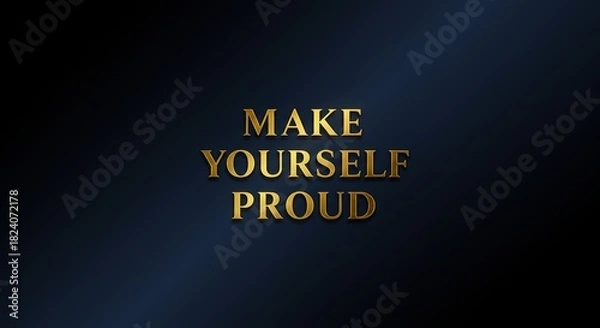 Obraz Elegant encouragement glows on navy background