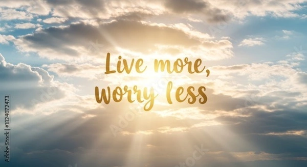 Fototapeta Sky writing imparts an optimistic message