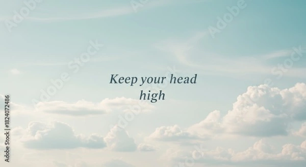 Obraz Serene skies inspire with hopeful words