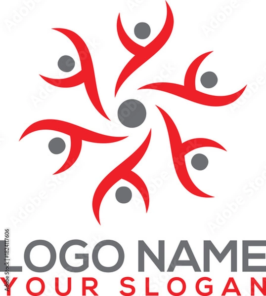 Obraz Abstract Community People Circle Logo Concept