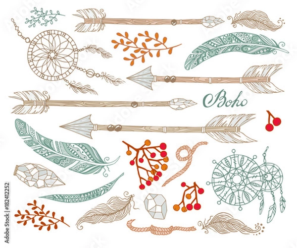 Fototapeta set in Boho style