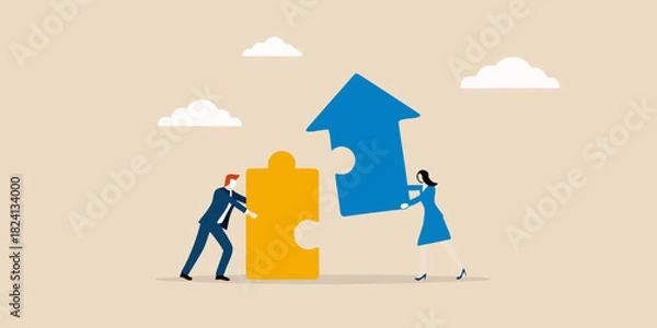 Obraz Teamwork and collaboration building a successful future together