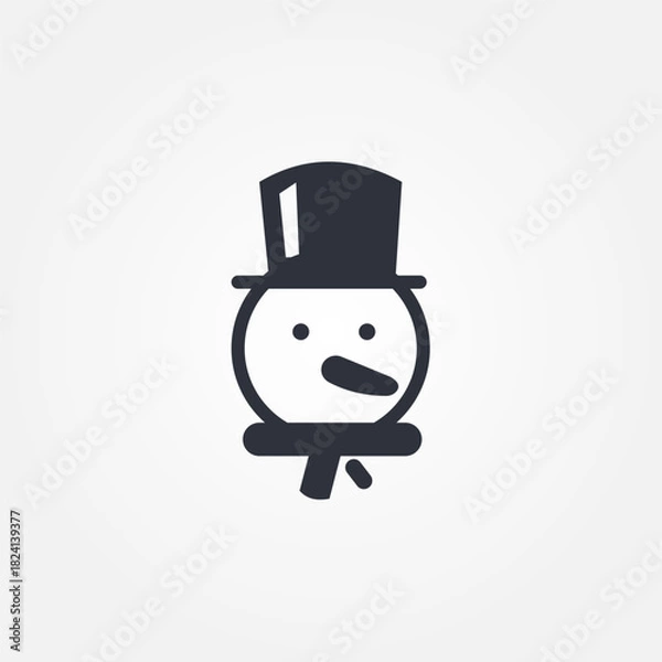 Fototapeta snowman icon symbol illustration vector eps10 logo template design pattern seamless bright minimal design flat design realistic style simple design modern design