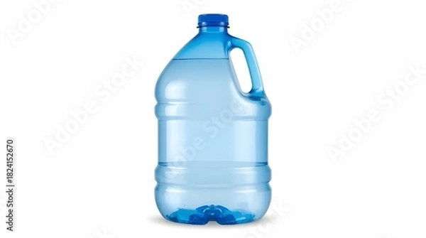 Obraz A large, blue-tinted gallon water jug, typically used for dispenser machines in homes, offices, and public spaces. The jug is made of durable, transparent plastic.