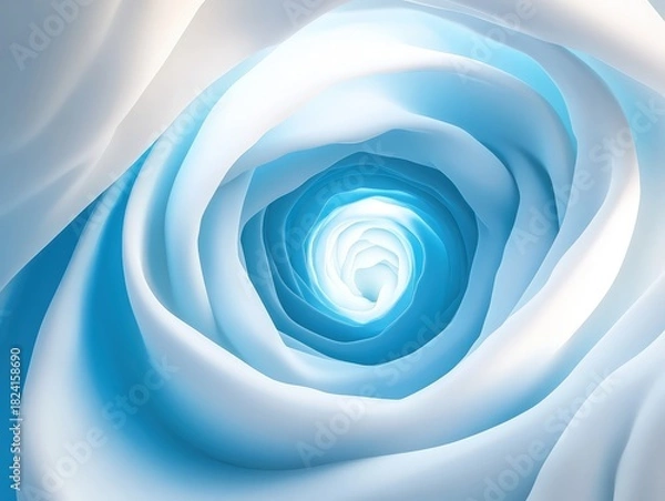 Obraz Stunning abstract blue and white swirl, modern background for technology and innovation projects