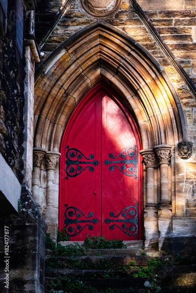 Obraz gothic church door