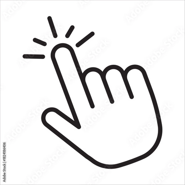Fototapeta Klick icon outline vector