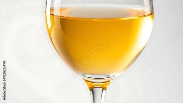 Fototapeta stemware. Crystal-clear wine glass with golden liquid, highlighting elegance and refined taste. bar promotions, beverage menus, designed for product packaging and bar promotions.